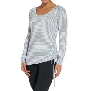 Calia Side TIe Long Sleeve Striped Top